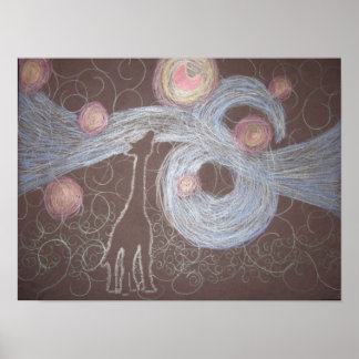 Poster Nuit Giraffey