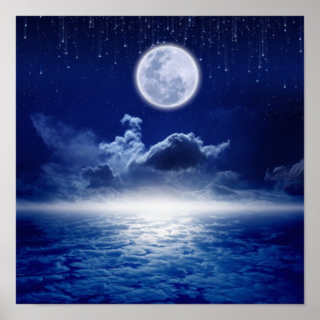 Poster Nuit pleine lune (Devant)