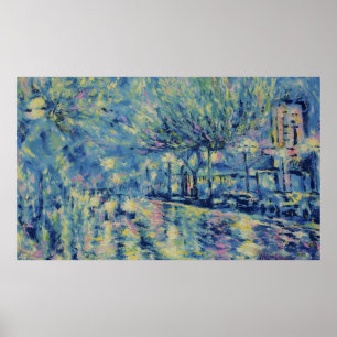 POSTER NUIT PLUVIEUSE DE RUE PRINCIPALE