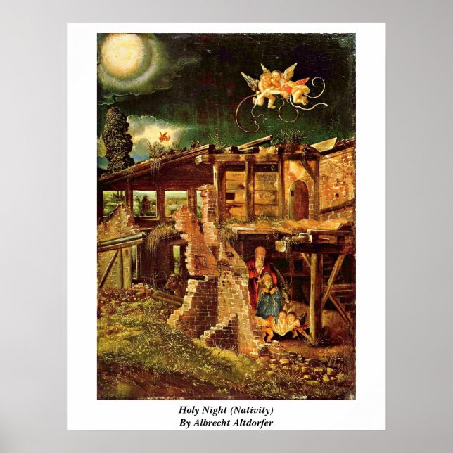 Poster Nuit Sainte (Nativité) Par Albrecht Altdorfer (Devant)