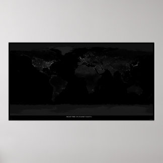 Poster Nuit sur la planète Terre