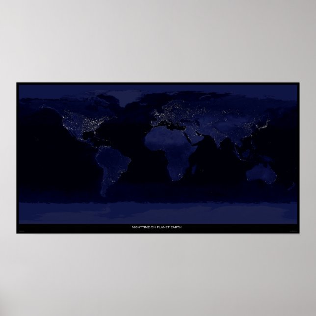 Poster Nuit sur la planète Terre (Devant)