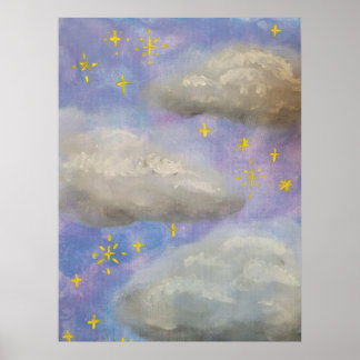 Poster nuits nuageuses