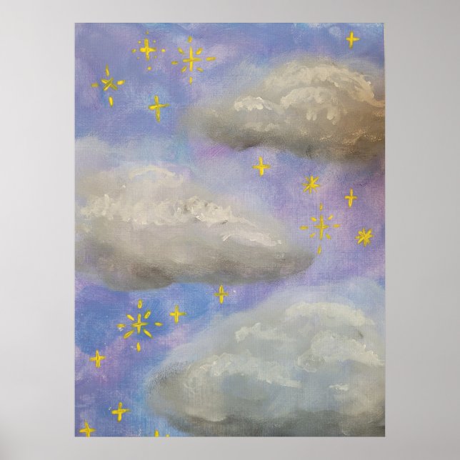 Poster nuits nuageuses (Devant)