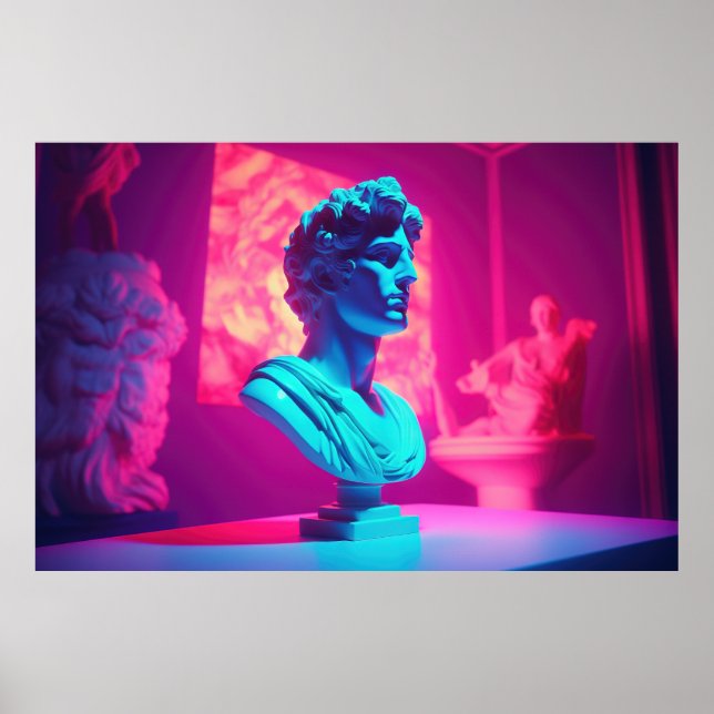 Poster Nuits Olympiennes : Vaporwave Ode à la mythologie  (Devant)