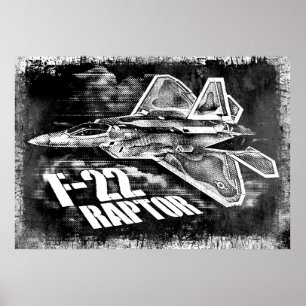 POSTER NULLE DE F-22 RAPTOR