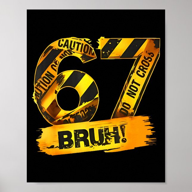 Poster Number 67 Numbered Uniform Srts Jersey Team 67th B (Devant)