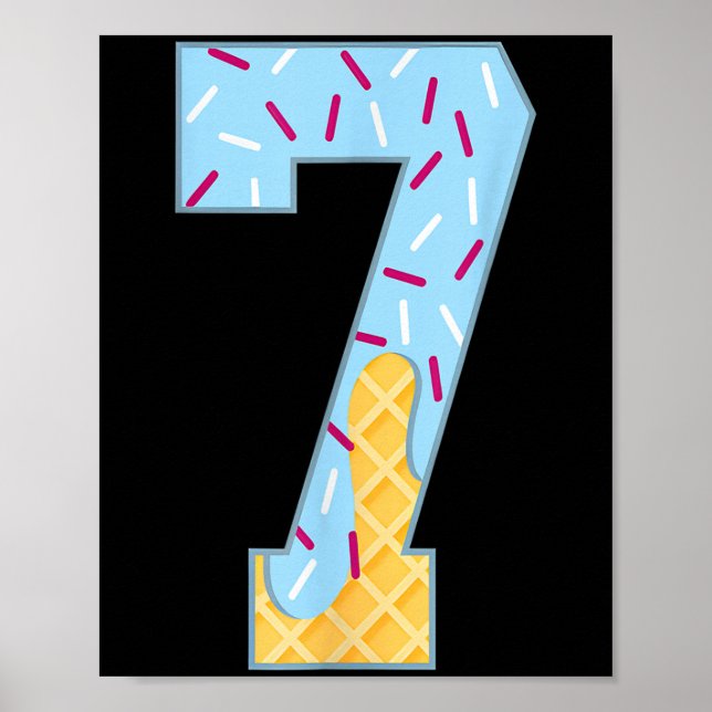 Poster Number 7 Ice Cream Drip 67 Meme Couple Halloween C (Devant)