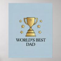 Poster numérique du meilleur trophée papa du monde