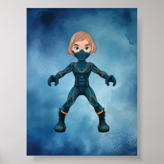 Poster numérique Superhero Kid