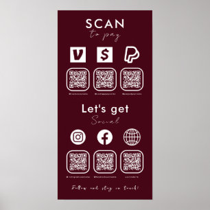 Poster Numérisation de code multi QR pour payer les média