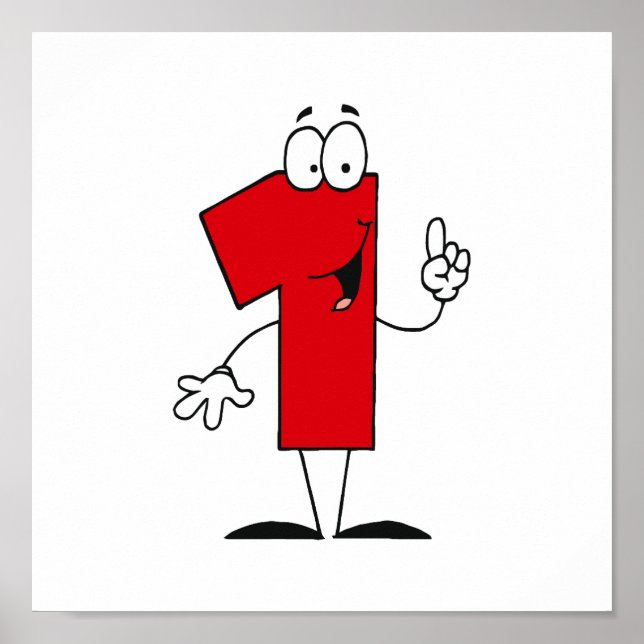 Poster Numéro 1er Anniversaire T-shirts et cadeaux (Devant)