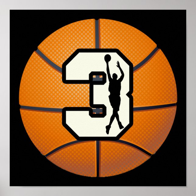 Poster Numéro 3 Basket-ball (Devant)