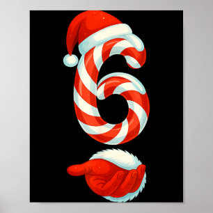 Poster Numéro 6 7 Mème 67 Pyjama de Noël pour Couple Asso