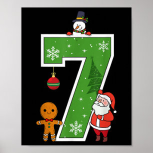 Poster Numéro 7 67 Mème Couple Pyjamas Noël Assortis