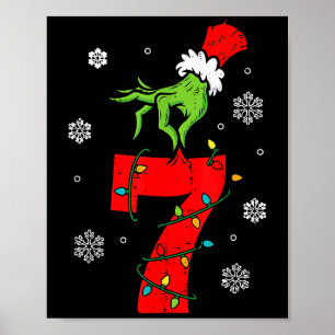 Poster Numéro 7 Correspondant 67 Mème 6 7 Noël Garçons Je