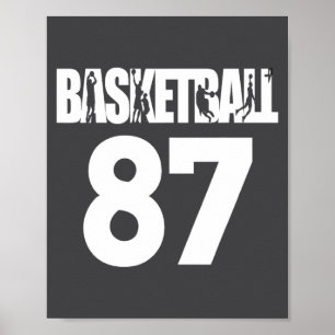 Poster Numéro 87 de basketball Mon joueur de basketball p