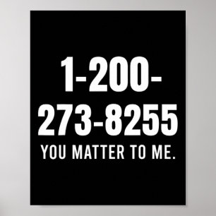 Poster Numéro De Ligne D'Assistance Suicide - Vous M'Impo