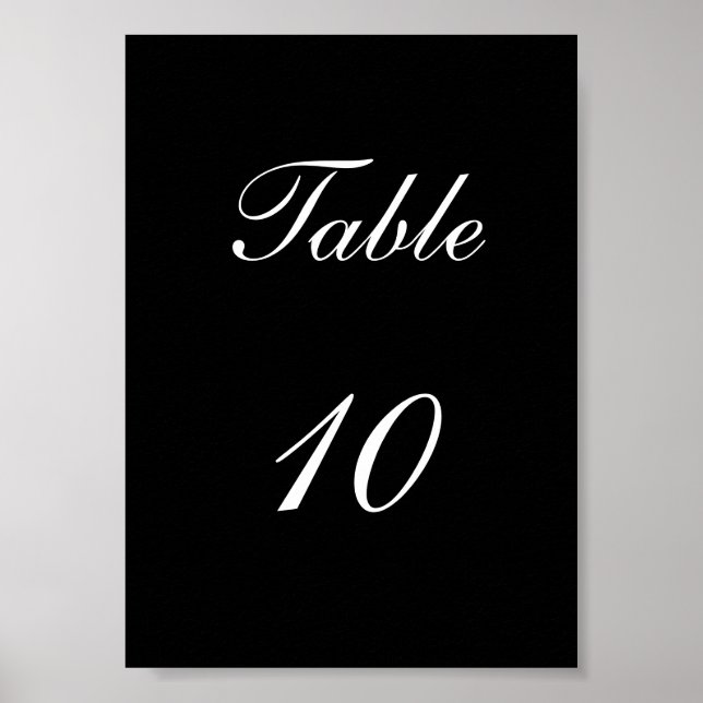 Poster Numéro de table (Devant)