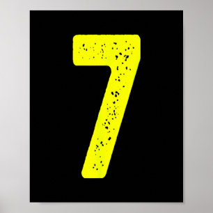 Poster Numéro drôle 7 67 Costume de groupe assorti Mème S