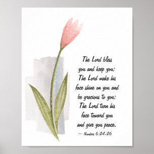 Poster Numéros 6:24-26 Le Seigneur vous bénisse et vous g