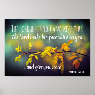 Poster Numéros 6:24-26 Le Seigneur vous bénisse et vous g