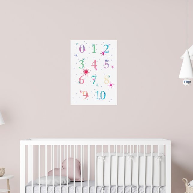 Poster Numéros d'aquarelle (Pépinière 2)