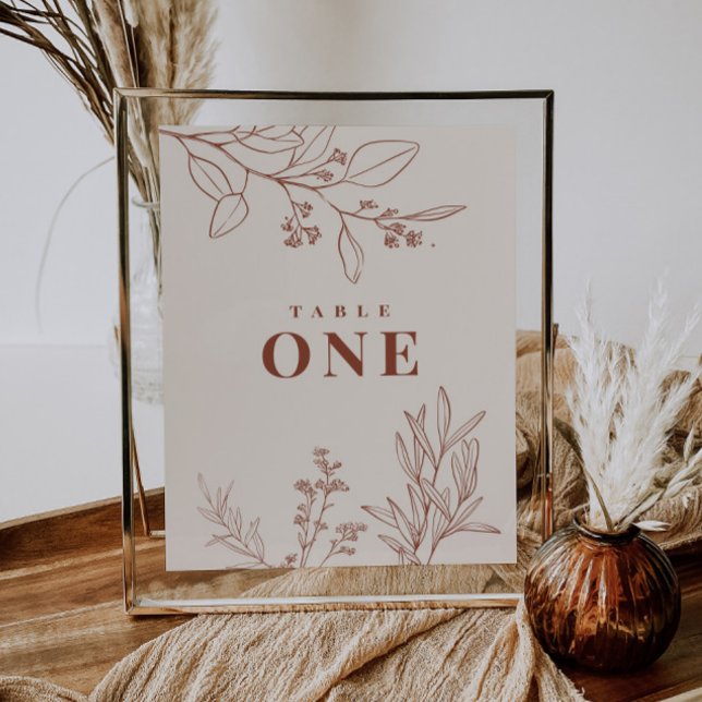 Poster Numéros de table floraux boho (Créateur téléchargé)