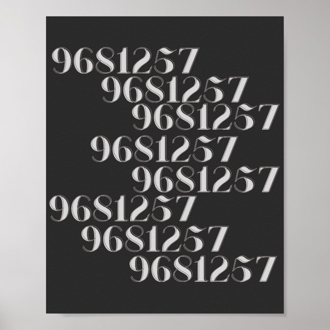 Poster Numéros Grabovoi 9681257 (Devant)