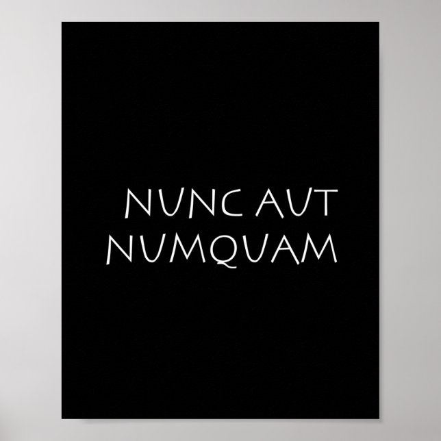 Poster Nunc aut numquam (Devant)