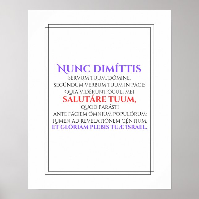 Poster Nunc Dimittis (Devant)