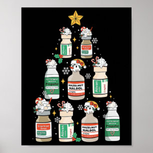 Poster Nurse Christmas Tree Propofol Rn Er Icu Nurse Xmas