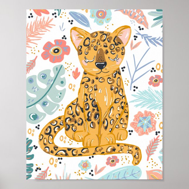Poster Nurserie Bébé Guépard (Devant)