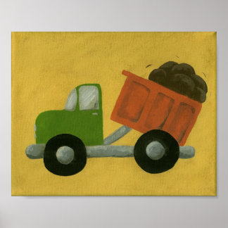 Poster Nurserie d'art pour camion de chantier