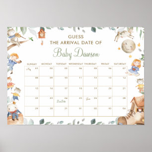 Poster Nursery Rhyme Guess Baby Arrival Date Showgame