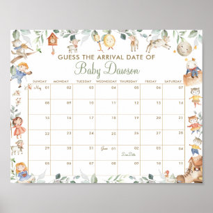 Poster Nursery Rhyme Guess Baby Arrival Date Showgame