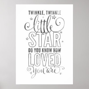 Poster NURSERY RHYME scintille, scintille petit étoile gr