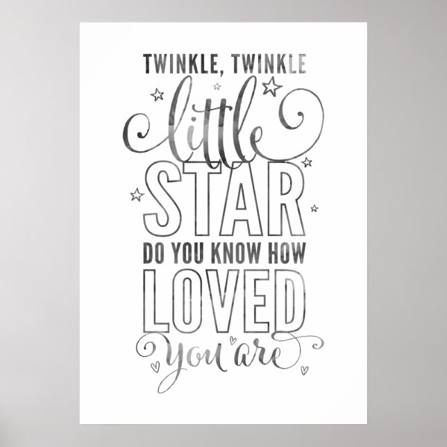 Poster NURSERY RHYME scintille, scintille petit étoile gr (Devant)