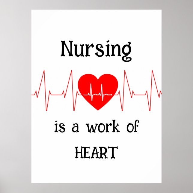 Poster Nursing is a work of the Heart Inspirational Quota (Devant)