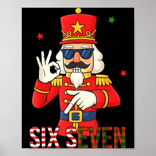 Poster Nutcracker 67 Six Seven Christmas Meme Humor Men W (Devant)