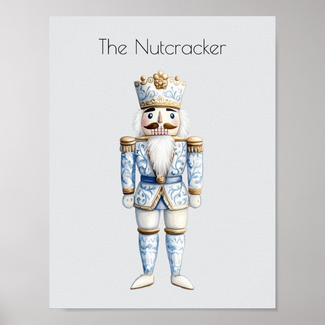 Poster Nutcracker aquarelle Noël (Devant)