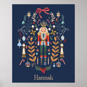 Poster Nutcracker Christmas Ballet Nom personnalisé