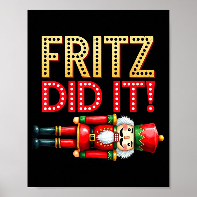 Poster Nutcracker Fritz Did It Clara Funny Christmas Ball (Devant)