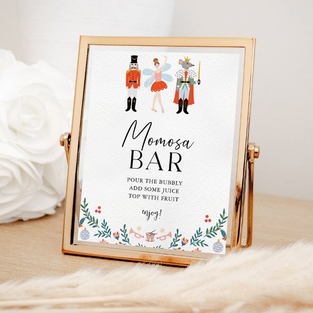 Poster Nutcracker Momosa Bar Baby shower de Noël (Créateur téléchargé)