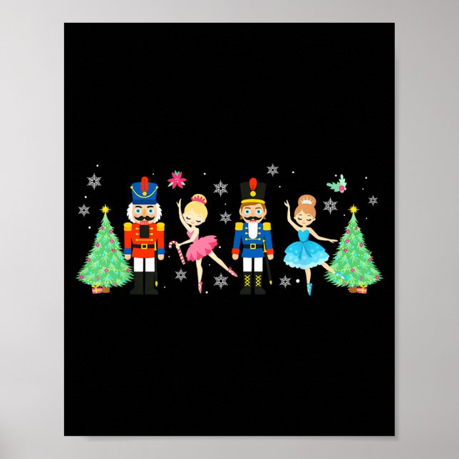 Poster Nutcracker Squad Ballet Dance Merry Christmas Wome (Devant)