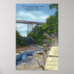 Poster NY Central RR Bridge, l'échelle de Jacob