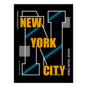 Poster NYC Denim Edge : Le style gras rencontre l'héritag