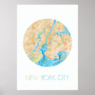 Poster NYC en aquarelle