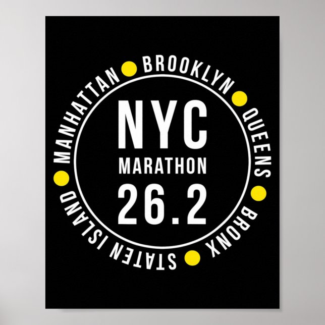 Poster Nyc New York Souvenir Marathon Runner _1  (Devant)