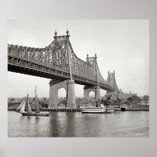 Poster NYC Queensboro Bridge Photographie